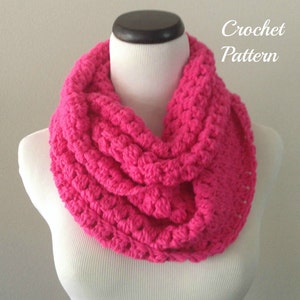 CROCHET PATTERN - Chunky Crochet Infinity Scarf Pattern, Infinity Cowl Pattern, Beginner Crochet Pattern, Chunky Cowl Pattern