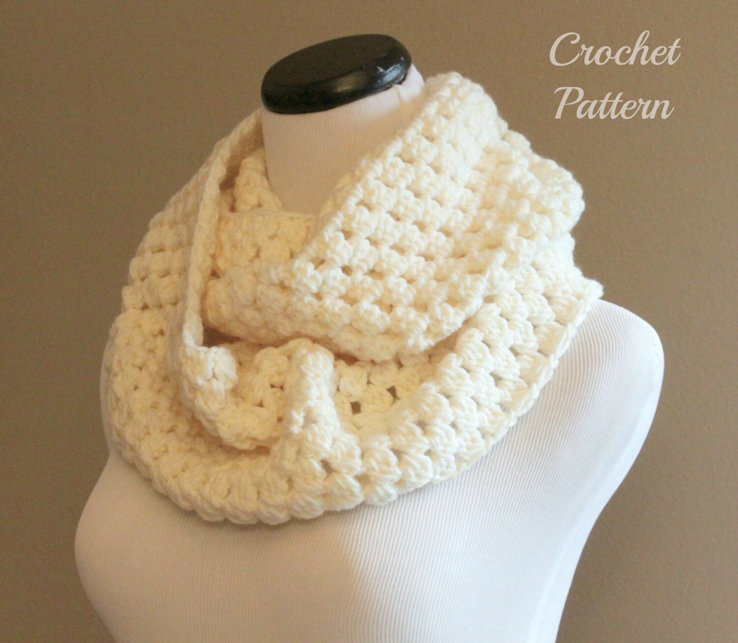 CROCHET PATTERN - Chunky Crochet Infinity Scarf Pattern, Infinity Cowl ...