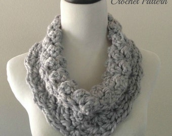 CROCHET PATTERN - Chunky Cowl Crochet Pattern, Chunky Cowl Pattern, Crochet Scarf Pattern, Easy Crochet Pattern, Beginner Crochet Pattern