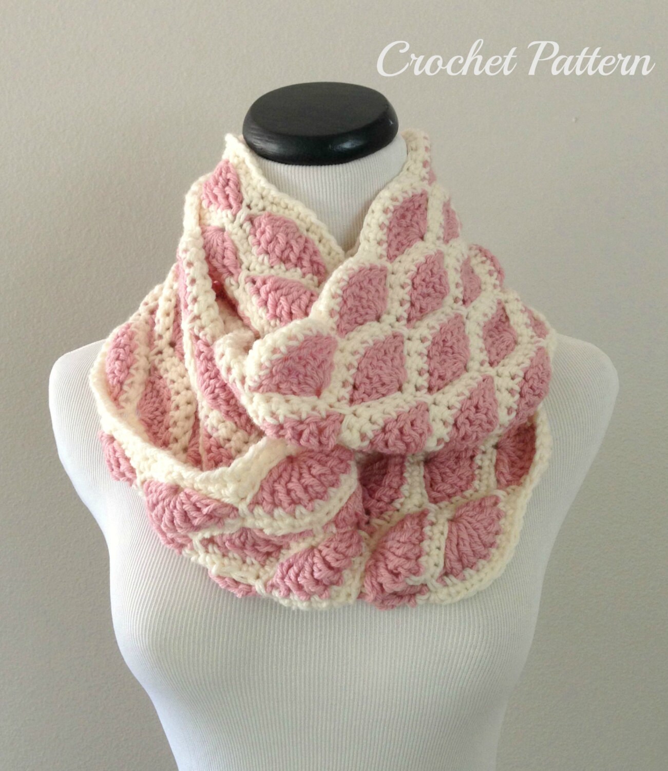 CROCHET PATTERN - Chunky Crochet Infinity Scarf Pattern, Infinity Cowl ...