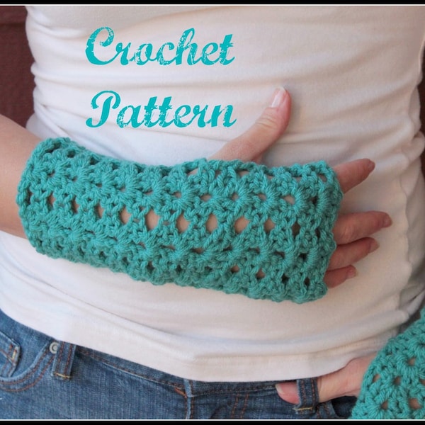 Crochet Gloves Pattern, Fingerless Mittens Pattern, Fingerless Gloves Pattern, Arm Warmer Pattern, Wrist Warmer Pattern