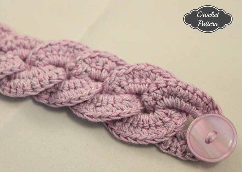CROCHET PATTERN - Crochet Bracelet Infinity Link Cuff, Crochet Bracelet, Crochet Cuff Pattern, Crochet Jewelry Pattern image 3