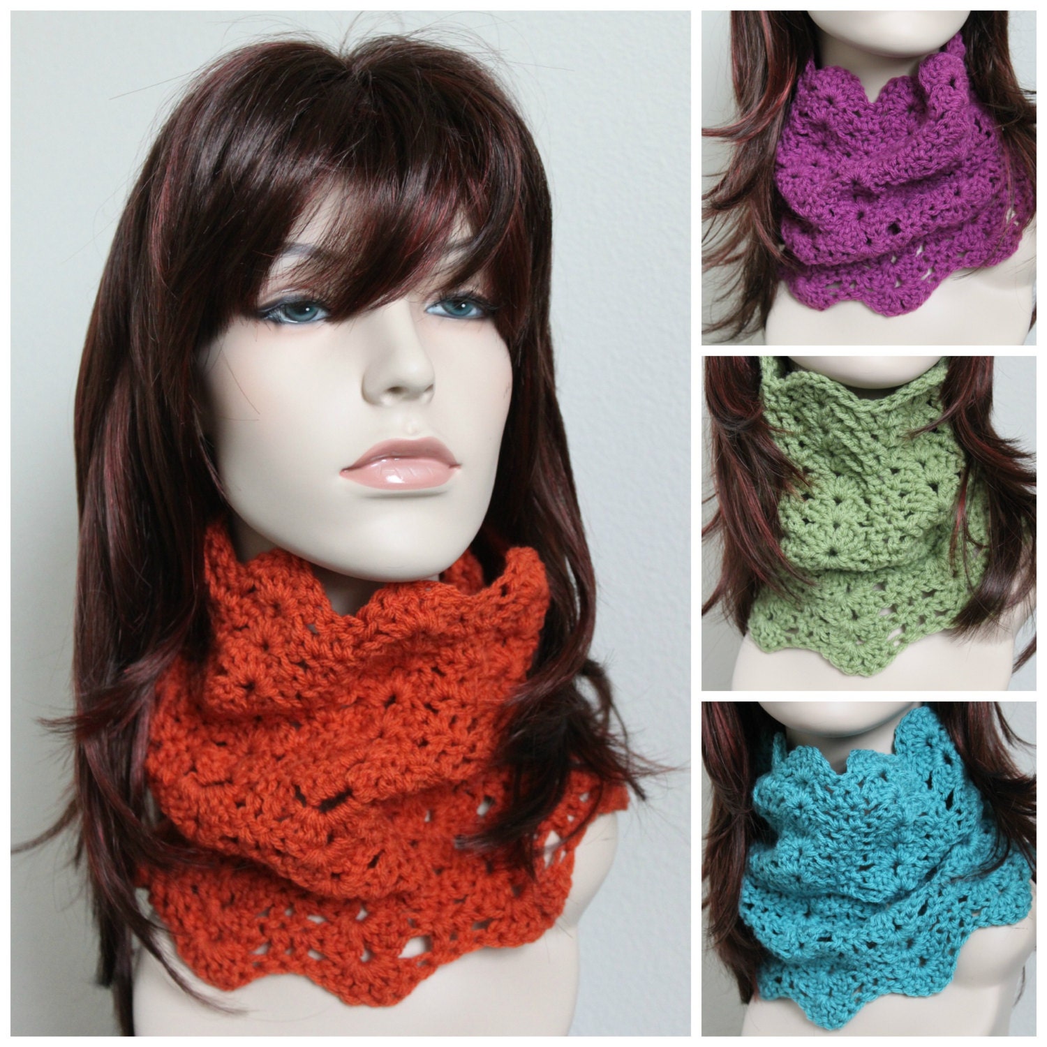 Chunky Crochet Cowl Pattern, Infinity Scarf Pattern, Circle Scarf ...