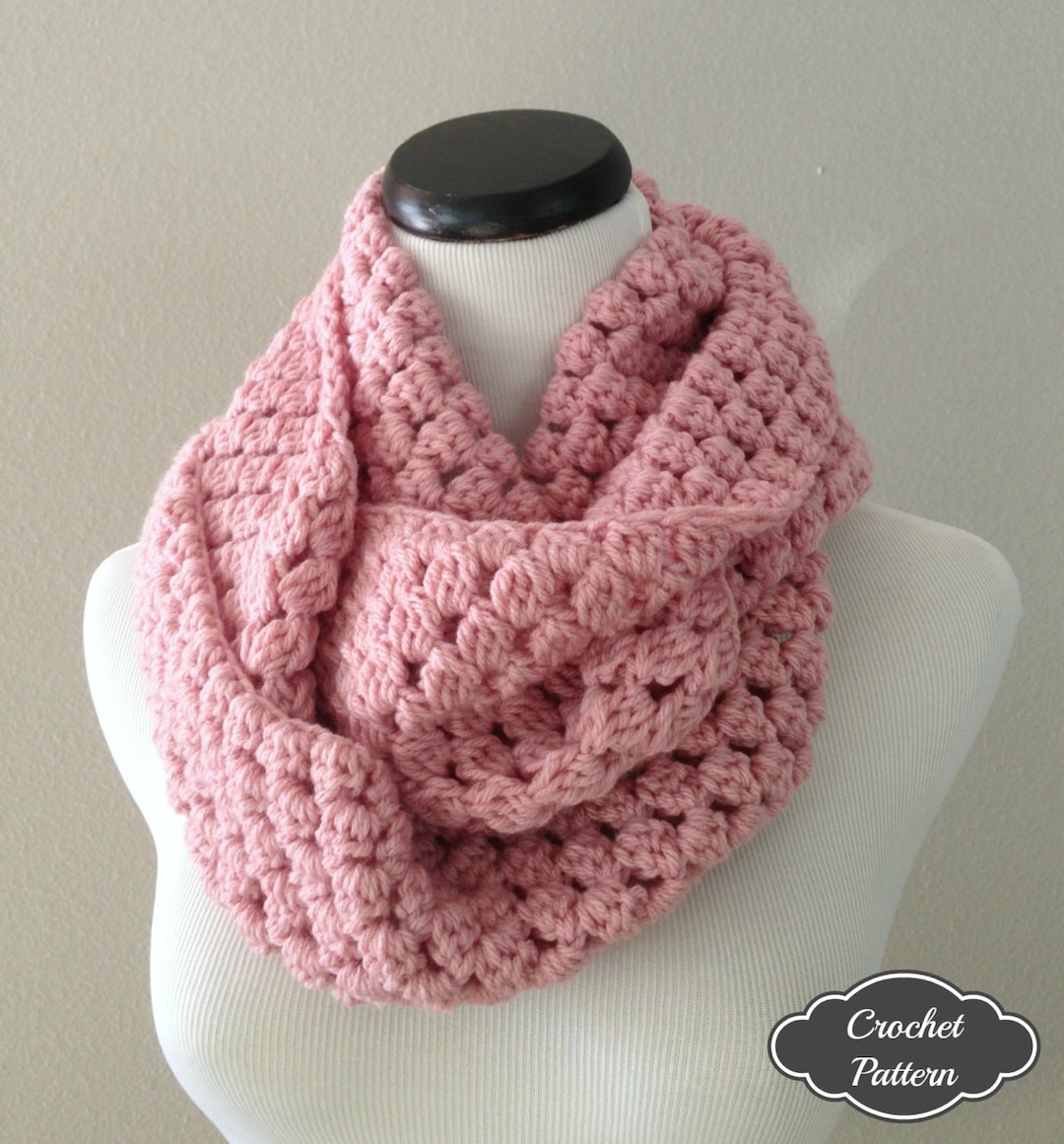 CROCHET PATTERN - Chunky Crochet Infinity Scarf Pattern, Infinity Cowl ...