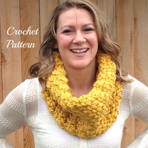 Chunky Cowl Crochet Pattern, Crochet Cowl Pattern, Infinity Cowl Pattern, Crochet Scarf Pattern, Infinity Scarf Pattern image 3