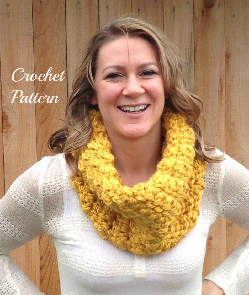 Chunky Cowl Crochet Pattern, Crochet Cowl Pattern, Infinity Cowl Pattern, Crochet Scarf Pattern, Infinity Scarf Pattern image 3