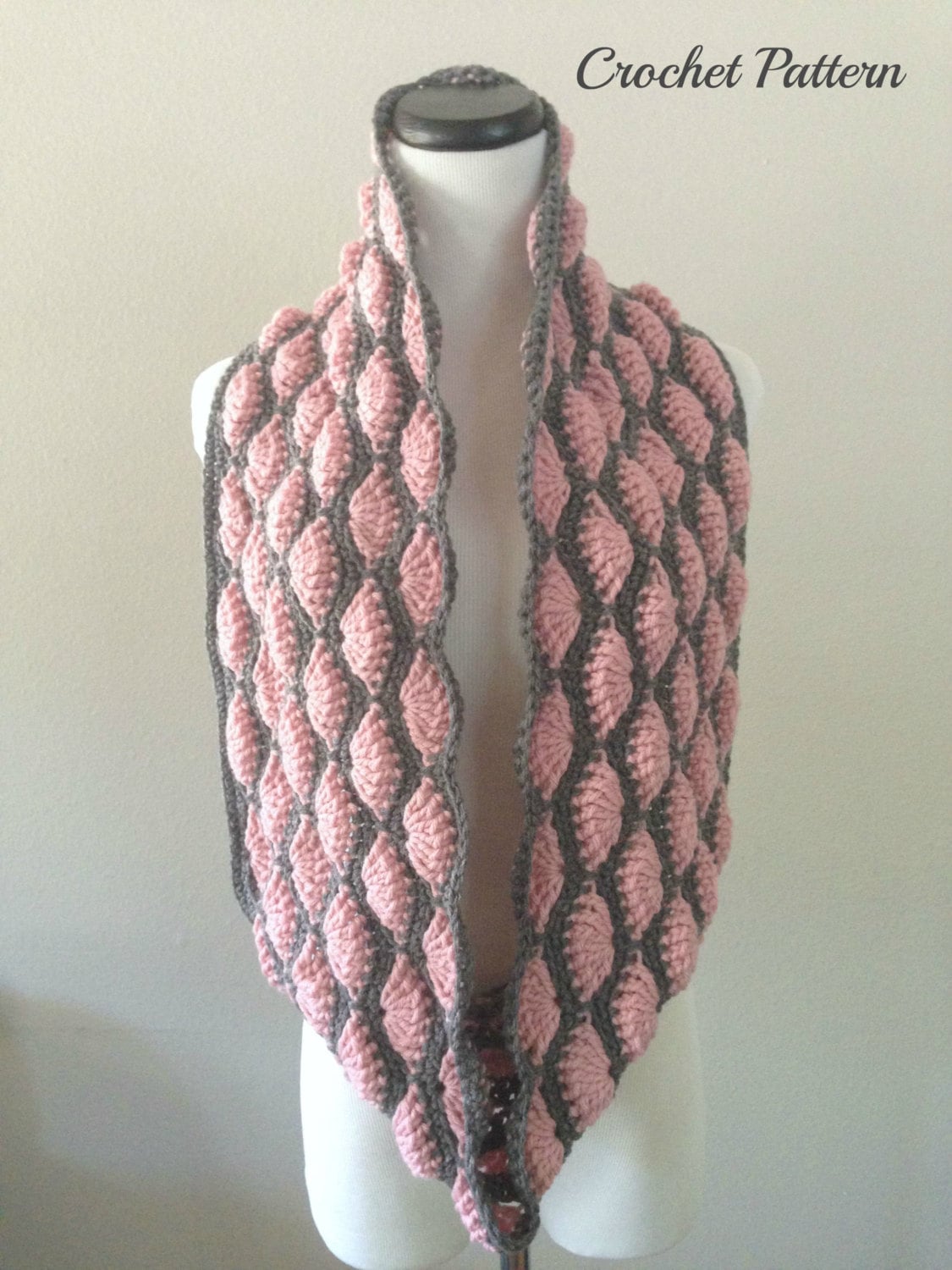 CROCHET PATTERN - Chunky Crochet Infinity Scarf Pattern, Infinity Cowl ...