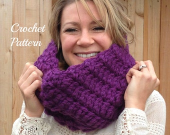 CROCHET PATTERN - Crochet Cowl Pattern, Crochet Scarf Pattern, Infinity Cowl Pattern, Circle Scarf Pattern, Infinity Scarf Pattern