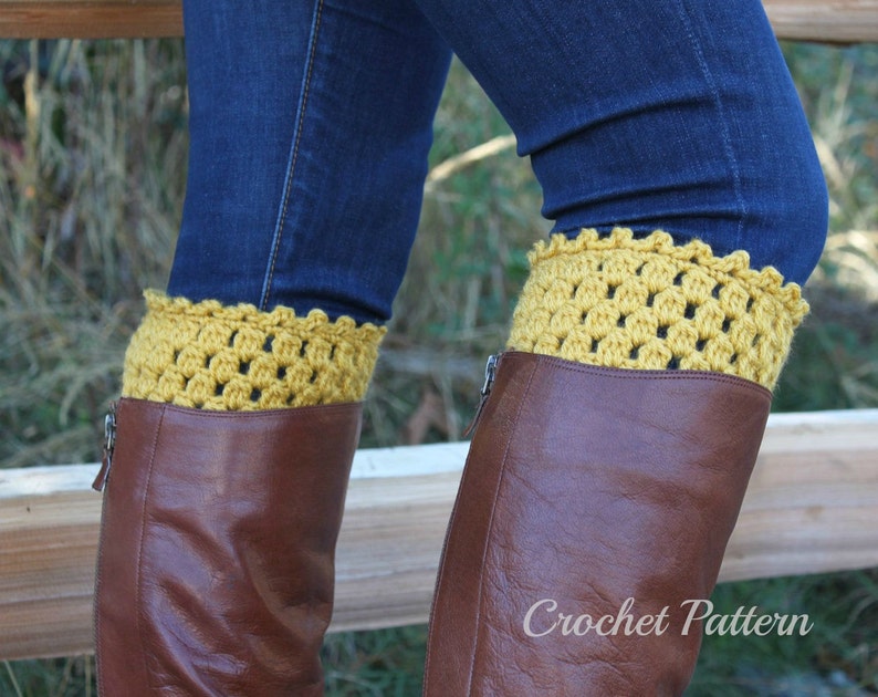 Crochet Pattern Bundle Slouch Hat Crochet Pattern, Slouchy Hat Pattern, Crochet Scarf Pattern, Crochet Boot Cuffs Pattern, Crochet Pattern image 5