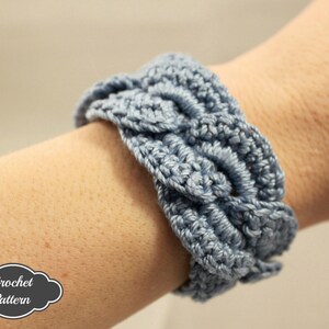 CROCHET PATTERN - Crochet Bracelet Infinity Link Cuff, Crochet Bracelet, Crochet Cuff Pattern, Crochet Jewelry Pattern image 5