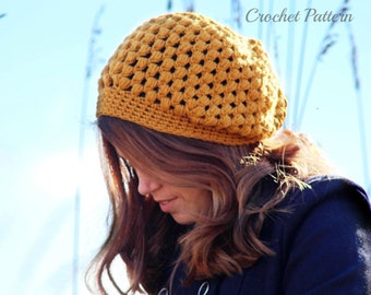 CROCHET PATTERN - Slouch Hat Crochet Pattern, Slouchy Hat Pattern, Chunky Slouchy Hat Crochet Pattern, Crochet Tutorial, Women's Slouch Hat