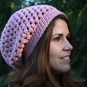 CROCHET PATTERN - Crochet Slouch Hat Pattern, Chunky Slouchy Hat Pattern, Crochet Hat, Slouchy Beanie Pattern, Womens Slouch Hat Pattern