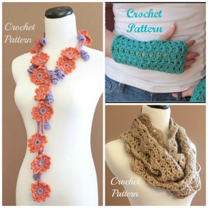 CROCHET PATTERN Bundle - Beginner Crochet Pattern, Fingerless Gloves Pattern, Easy Crochet Patterns, Crochet Pattern
