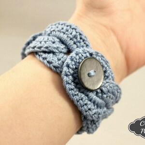 CROCHET PATTERN - Crochet Bracelet Infinity Link Cuff, Crochet Bracelet, Crochet Cuff Pattern, Crochet Jewelry Pattern image 4