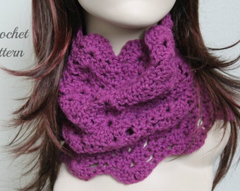 Chunky Crochet Cowl Pattern, Infinity Scarf Pattern, Infinity Cowl Pattern, Circle Scarf Pattern, Womens Cowl Pattern