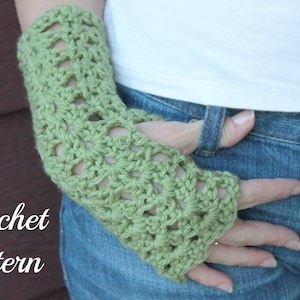Crochet Gloves Pattern, Fingerless Mittens Pattern, Fingerless Gloves Pattern, Arm Warmer Pattern, Wrist Warmer Pattern