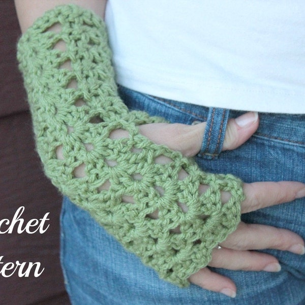 Crochet Gloves Pattern, Fingerless Mittens Pattern, Fingerless Gloves Pattern, Arm Warmer Pattern, Wrist Warmer Pattern