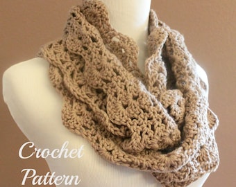 Chunky Crochet Infinity Scarf Pattern, Infinity Cowl Pattern, Circle Scarf Pattern