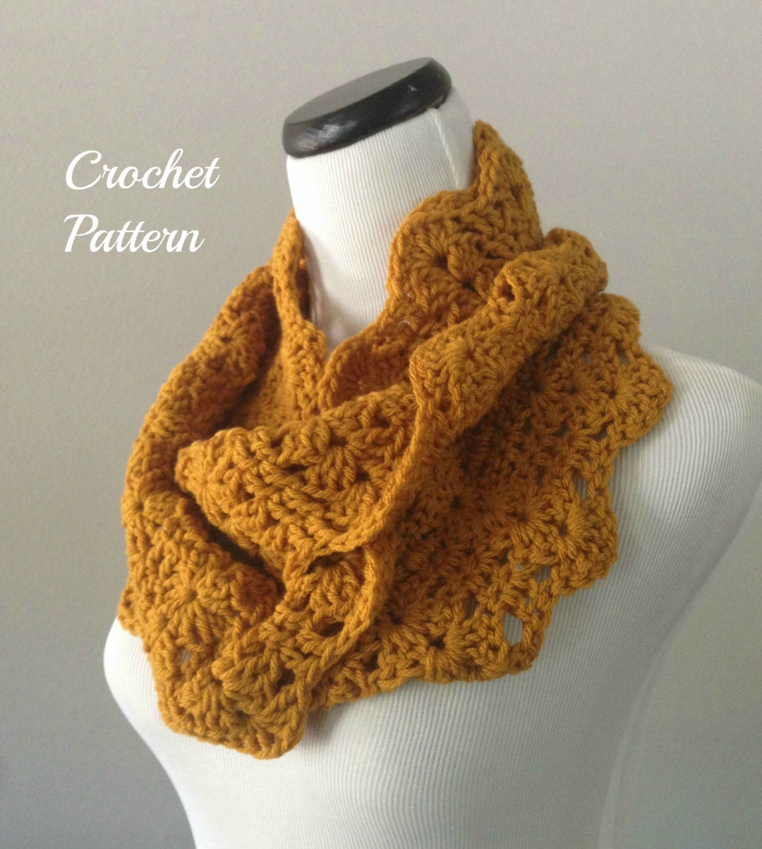 CROCHET PATTERN - Chunky Crochet Infinity Scarf Pattern, Infinity Cowl ...
