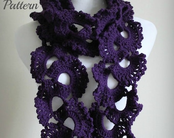 Queen Anne's Lace Pattern, Crochet Scarf Pattern, Lace Scarf Pattern, Easy Crochet Pattern
