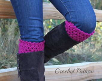 CROCHET PATTERN - Crochet Boot Cuff Pattern, Boot Topper Tutorial, Boot Cuffs, Crochet Pattern, Boot Accessories