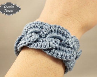 CROCHET PATTERN - Crochet Bracelet Infinity Link Cuff, Crochet Bracelet, Easy Crochet Pattern, Crochet Jewelry Pattern, Beginner Pattern