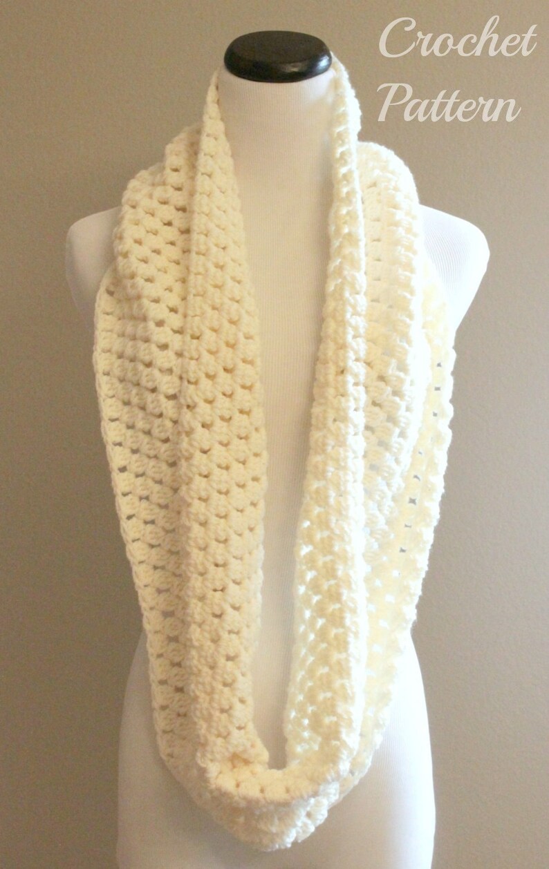 CROCHET PATTERN - Chunky Crochet Infinity Scarf Pattern, Infinity Cowl ...