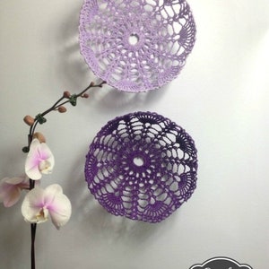 Spring Crochet Project, Crochet Doily Pattern, Crochet Lace Bowl Pattern, Crochet Lace Easter Basket Pattern image 1