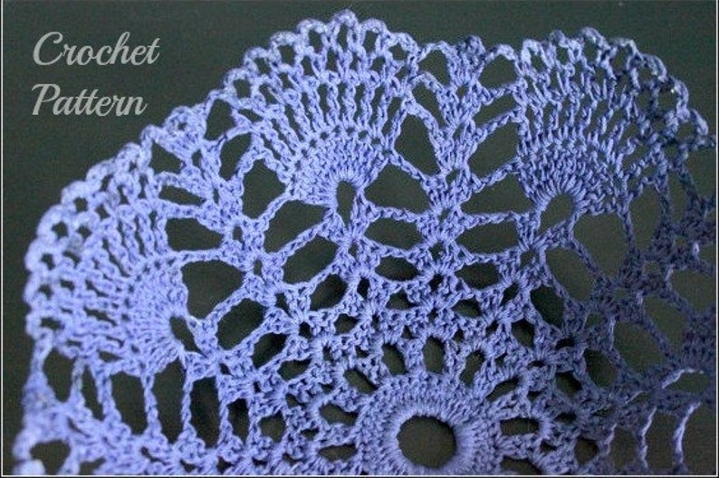 CROCHET PATTERN Crochet Doily Pattern, Crochet Lace Bowl Pattern, Crochet Basket Pattern, Crochet Doily Pattern image 2