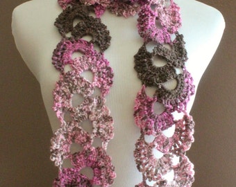 CROCHET PATTERN - Queen Anne's Lace Scarf Pattern, Crochet Scarf Pattern, Lace Scarf Pattern