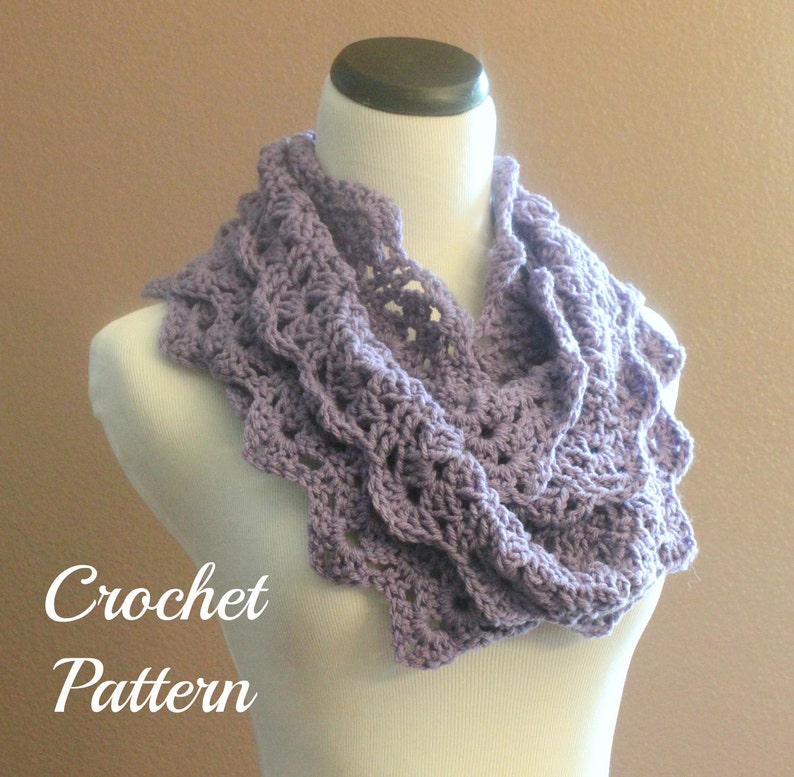 Chunky Crochet Infinity Scarf Pattern, Infinity Cowl Pattern, Circle Scarf Pattern image 3