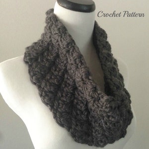 CROCHET PATTERN - Chunky Cowl Crochet Pattern, Neckwarmer Pattern, Easy Crochet Pattern, Beginner Crochet Pattern