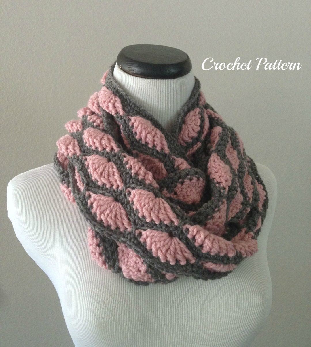CROCHET PATTERN - Chunky Crochet Infinity Scarf Pattern, Infinity Cowl ...