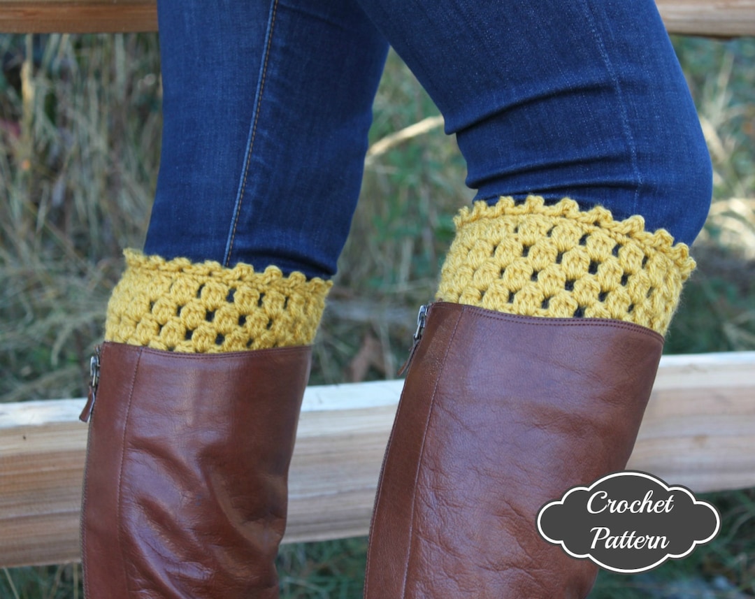 CROCHET PATTERN Crochet Boot Cuff Pattern, Boot Topper Tutorial, Boot  Cuffs, Fall Crochet Pattern, Boot Accessories