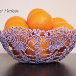 Crochet Basket Pattern, Crochet Doily Bowl Pattern, Crochet Lace Bowl Pattern, Crochet Doily Pattern, Lace Basket Pattern