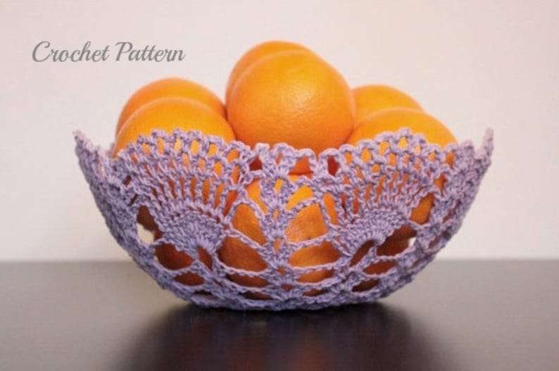 CROCHET PATTERN Crochet Doily Pattern, Crochet Lace Bowl Pattern, Crochet Basket Pattern, Crochet Doily Pattern image 1