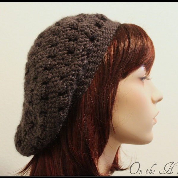 Charcoal Grey Bobble Slouch Cloche Hat