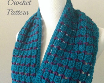 CROCHET PATTERN - Chunky Crochet Infinity Scarf Pattern, Chunky Scarf Pattern, Crochet Infinity Cowl Pattern, Crochet Scarf Pattern