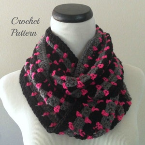 CROCHET PATTERN - Chunky Infinity Scarf Crochet Pattern, Chunky Cowl Pattern, Infinity Cowl Crochet Pattern, Crochet Scarf Pattern