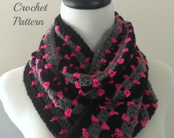 CROCHET PATTERN - Chunky Infinity Scarf Crochet Pattern, Chunky Cowl Pattern, Infinity Cowl Crochet Pattern, Crochet Scarf Pattern