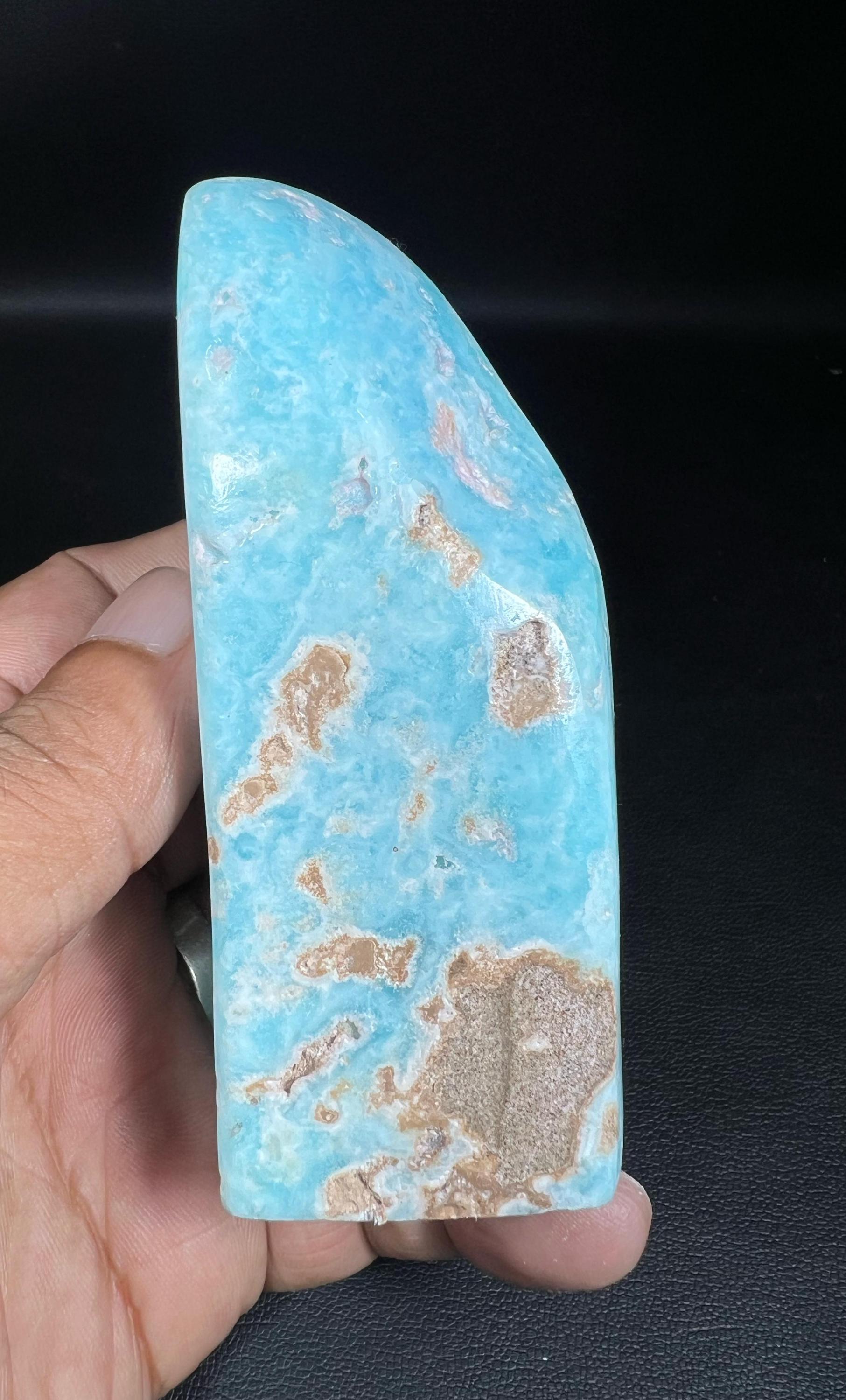 高品質 スミソナイト フリーフォーム 天然石 ブルーアラゴナイト 公式