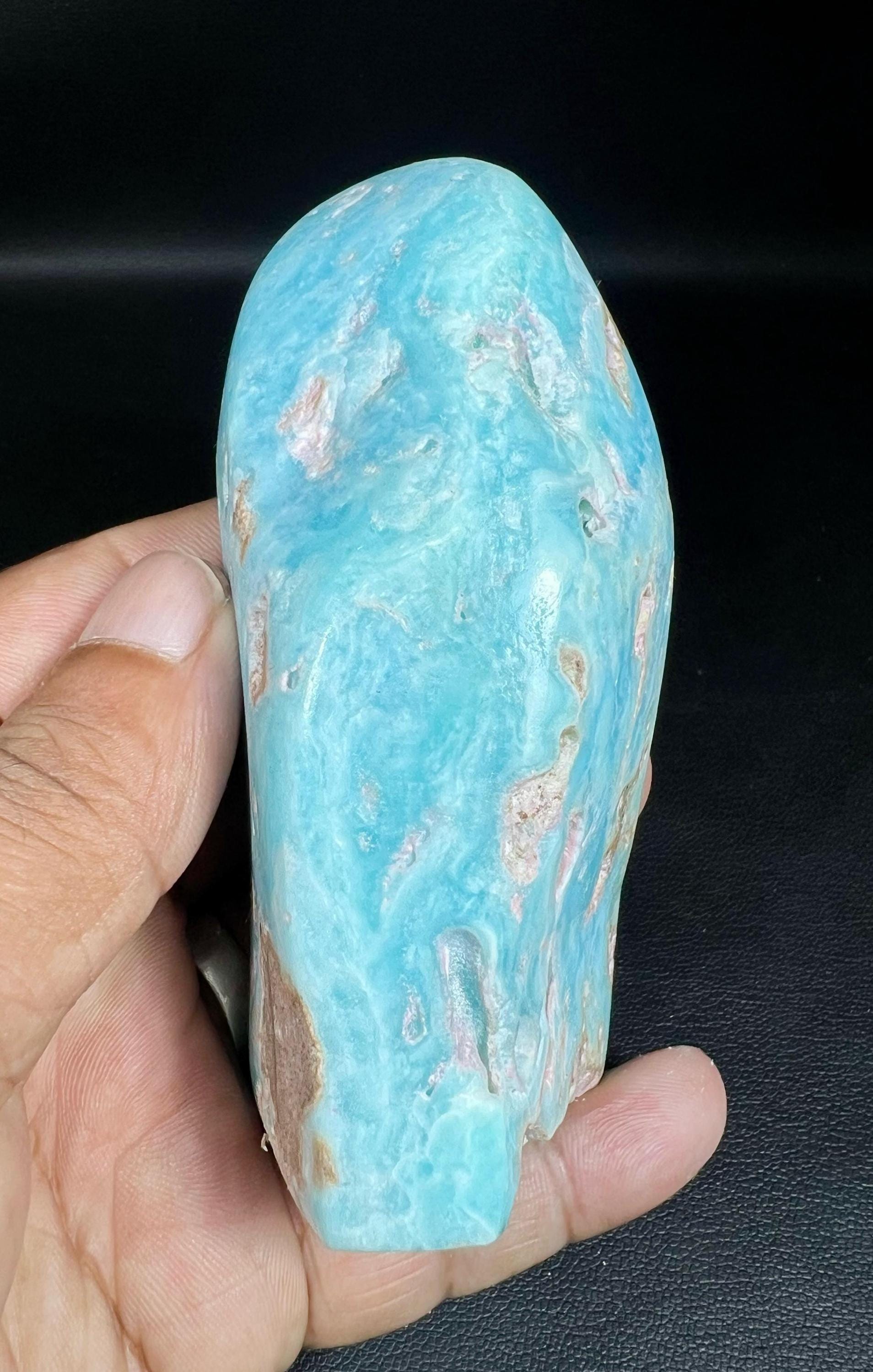 高品質 スミソナイト フリーフォーム 天然石 ブルーアラゴナイト 公式