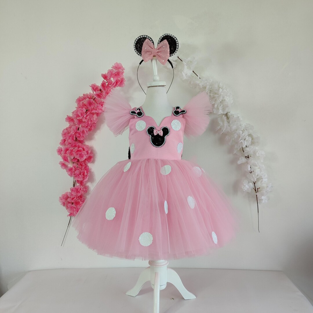 Pink Minnie Mouse Birthday Dress: Toddler Party Costume - Etsy