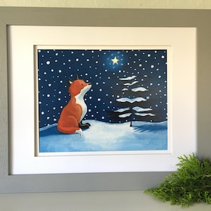 Fox Reproduction of an original oil painted illustration-8x10 print (unframed)