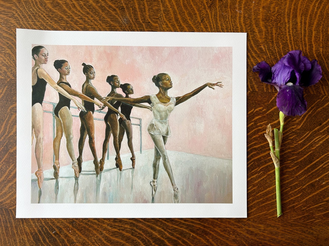 Black Ballerina Dancers Art Print - Etsy