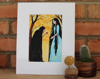 Snow White Fine Art Giclee Print Reproduction of Original Oil Painting--9x12