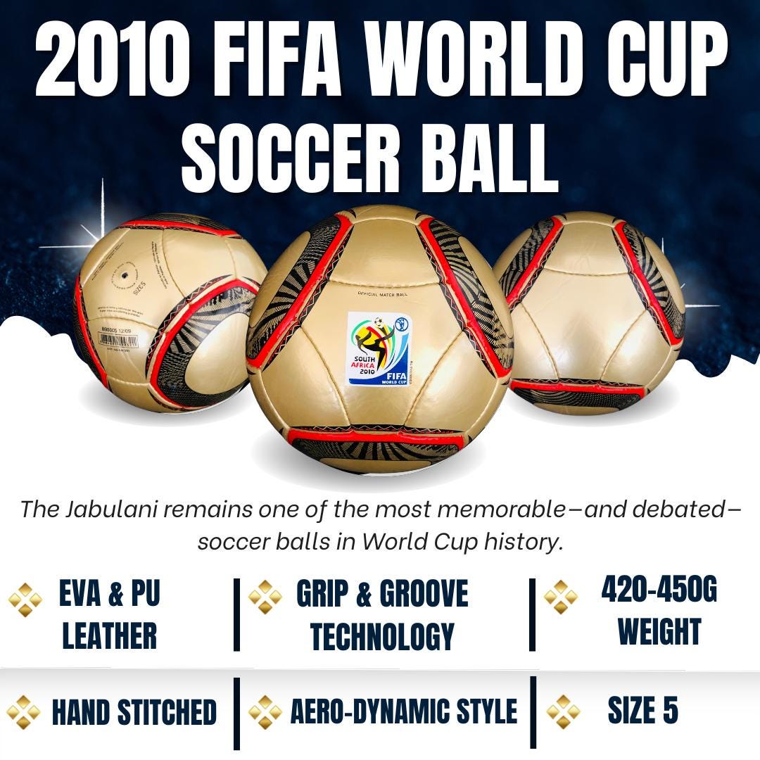 World Cup 2010 Soccer Ball – Golden & Black, Official Match Ball