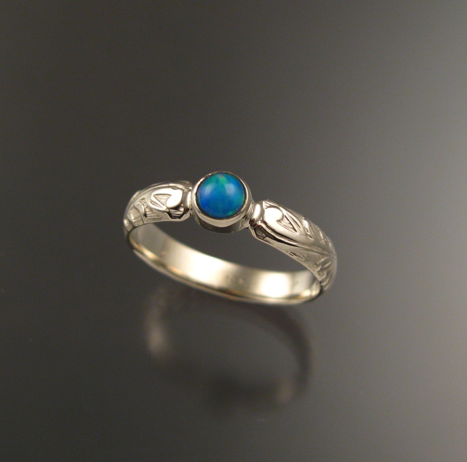 Opal victorian wedding ring Natural Ethiopian Opal ring