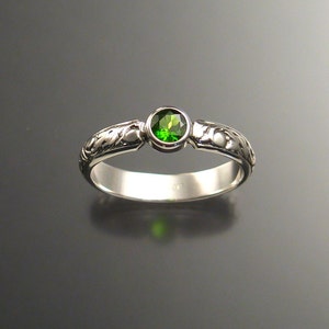 Chrome Diopside ring Sterling silver Emerald substitute ring made to order in your size