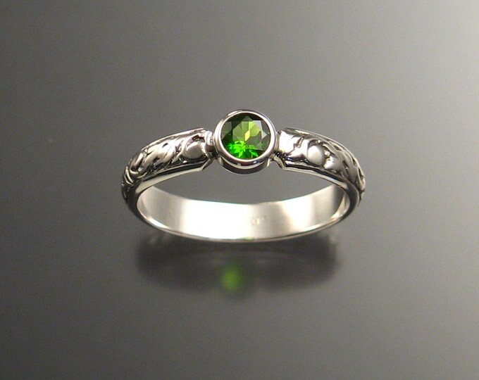Chrome Diopside ring Sterling silver Emerald substitute ring made to order in your size